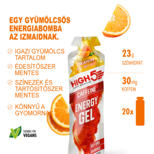 High5 Energy Gel Caffeine orange